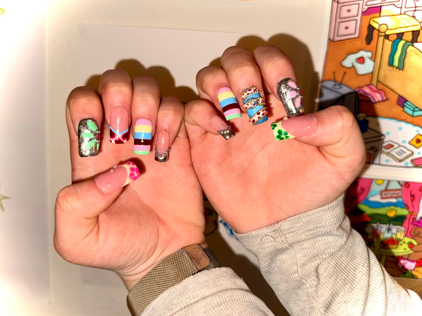 Custom Press On Nail Set- Extremely Detailed