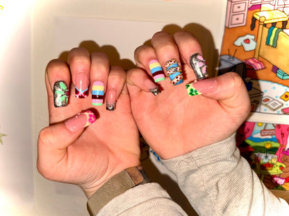 Custom Press On Nail Set- Extremely Detailed