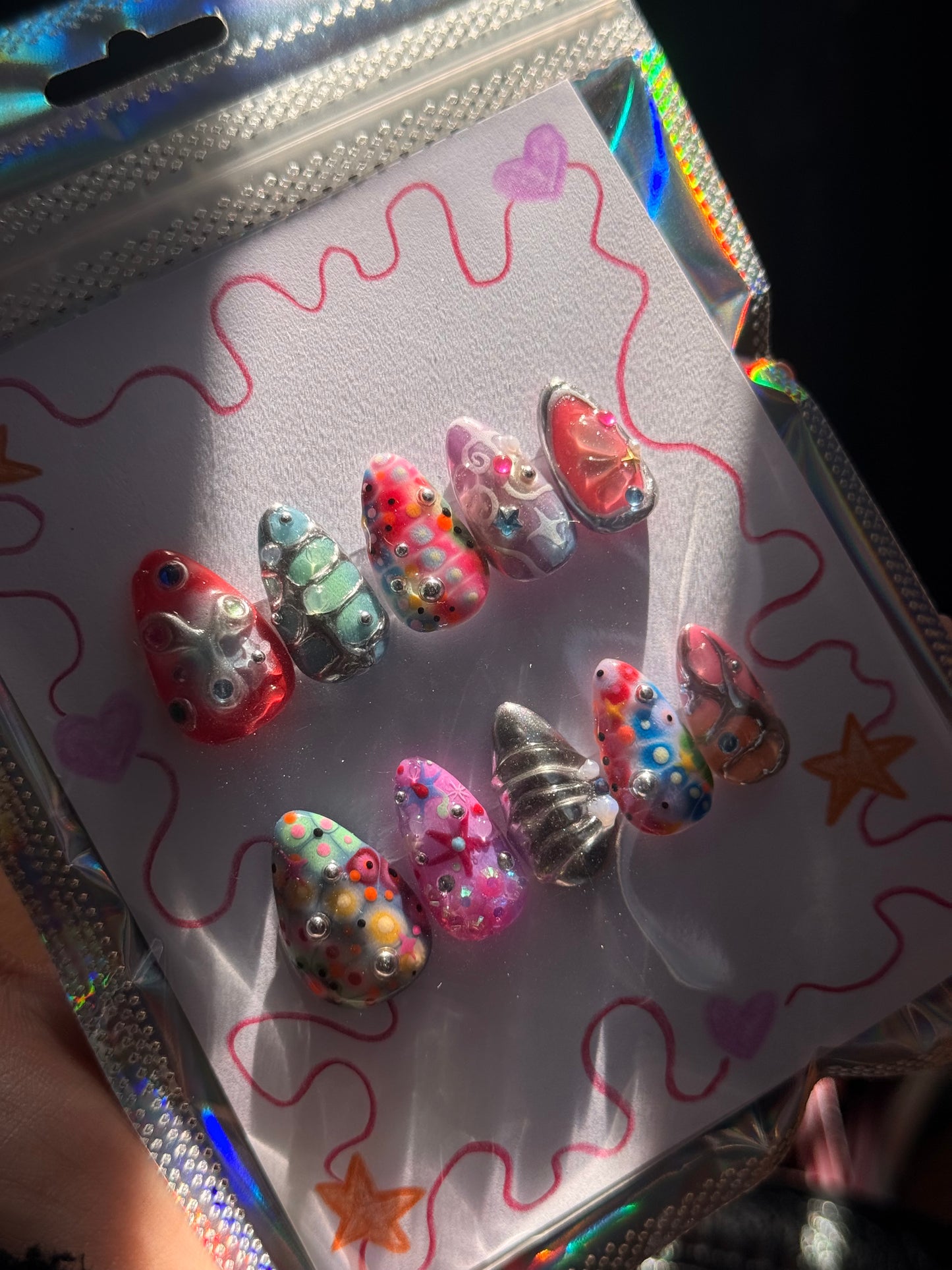 Custom Press On Nail Set- Extremely Detailed